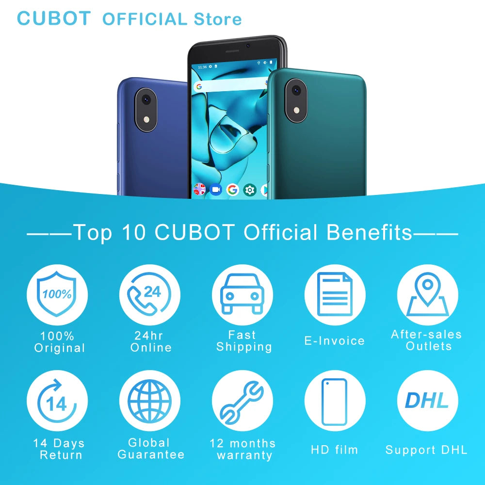 Cubot 4-Inch Mini Smartphone- Dual SIM Card 3G Face ID