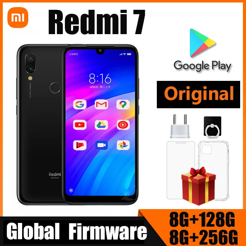 Xiaomi Redmi 7 | Cellphone with Phone Case | Smart Phones London